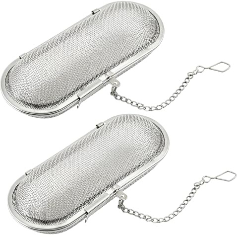 2 Stück Gewürzsieb Zum Mitkochen,Gewürzei,Teeei Edelstahl,Gewürzsieb,Gewürzkugel,Teaballs Set,Teefilter Mit Kette,Tea Strainer,Teesieb Edelstahl Für Gewürz/Tee Sieb Zubehör