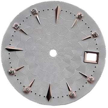 Saharuse Esfera de cóctel 29mm diámetro for Mujer, Fecha única, No Luminosa, Calibre NH35/NH36, sin Logotipo, 1 ud