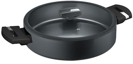 Berndes Padella 28 cm, in Alluminio Riciclato, per induzione, Realizzata al 100% in lattine di Bevande riciclate, Colore Nero