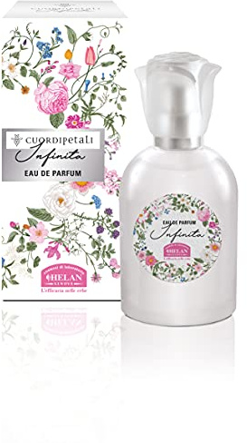 Helan, Cuor di Petali, Infinita, Eau de Parfum de Parfum pour Femme, Agrumes, Fruité et Floral, avec Pamplemousse Rose et Cassis, 50 ml - Fabriqué en Italie