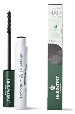 Herbatint Temporary Hair Touch-Up Castano Scuro - Mascara Ritocco Ricrescita Capelli Istantaneo, Copertura Temporanea, 93% Ingredienti di Origine Naturale