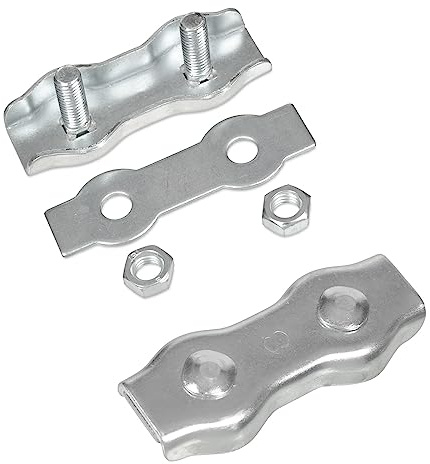 50x 2mm Duplex Drahtseilklemme verzinkt Klemme