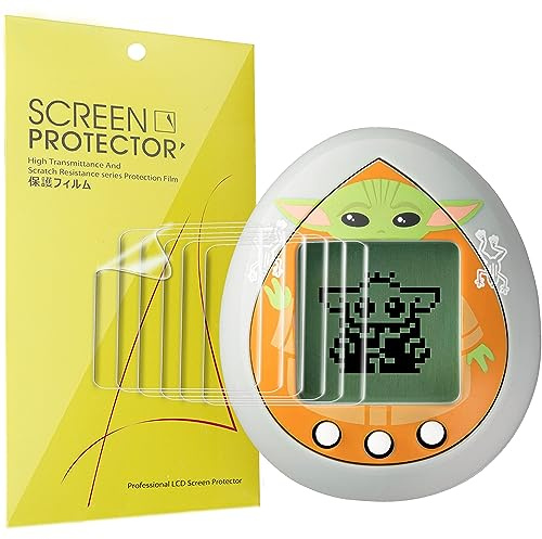 Blueshaweu Kompatibel mit Tamagotchi Star Wars – Edition Grogu Displayschutzfolie, [6 Stück] Vollständige Abdeckung TPU Clear Film Kompatibel mit Tamagotchi Nano Star Wars Grogu (6 Stück)