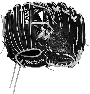 WILSON 2024 A1000 H75 Infield Fastpitch Softball-Handschuh, 29,8 cm, Schwarz/Silber, Rechtshänder