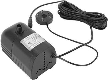 Solar Fontänpump, DC 6V24V Vattenpump Solar Vattenpump Ultratyst Borstlös Pump Utomhus Fontän Vattenpump med Munstycken för Akvarium, Akvarier, Vattenpump Hydroponics