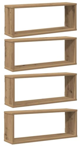 vidaXL Wandregale 4 STK. Artisan-Eiche 60x15x23 cm Holzwerkstoff