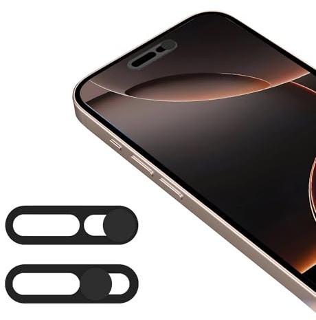 EYSOFT Cover anteriore per fotocamera compatibile con iPhone 16/16Plus/16Pro/16Pro Max, copertura per webcam protegge la privacy e la sicurezza, non influisce sull'ID viso, confezione da 2, colore