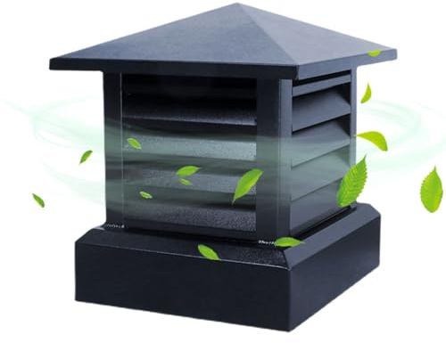 Capot de Cheminée 250 300 350 mm, Chapeau de Pluie de Toit avec Base Carrée, Couvercle de Cheminée en Alliage D'aluminium, Hotte D'aération pour Toit, Poêle, Maison(300x300mm)