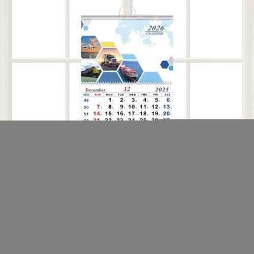 Three Month Calendar - Compact Home Planner, Three Month Display, Home Schedule Chart, Daily Date Organizer with Clean Layout Design | Vertical Hanging Calendar for Living Room Study Apartment Family
