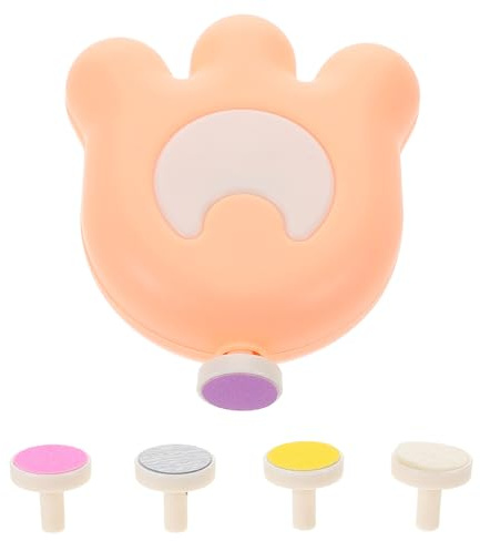 DECHOUS Kit Cortaúñas Eléctrico para Bebés Rosa, Lima de Uñas Eléctrica con 5 Cabezales Pulidores, Funcionamiento Silencioso y Seguro para Recién Nacidos y Pequeños, Cuidado de Uñas