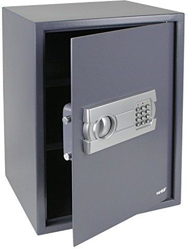 HMF 4612512 Safe Tresor mit Zahlenschloss, Möbeltresor | 50 x 35 x 31 cm