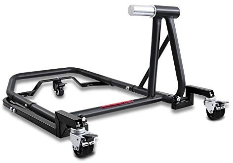 ConStands - Motorrad Montageständer Kompatibel mit Ducati Monster 1100 Evo 11-13 Single Mover Schwarz hinten inkl. Rangierhilfe und Bolzen