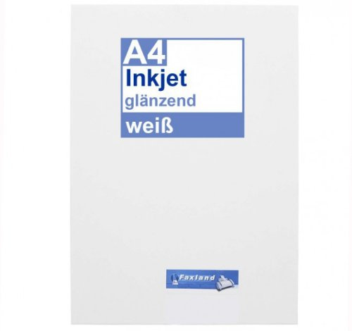 Inkjet Klebefolie 10 x DIN A4 weiß glänzend - Druckerfolie zum bedrucken mit Tinte