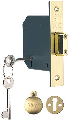Yale Locks P-M552-PB-65 Lever Mortice Dead Lock 64mm 2.5-inch - Polished Brass Finish