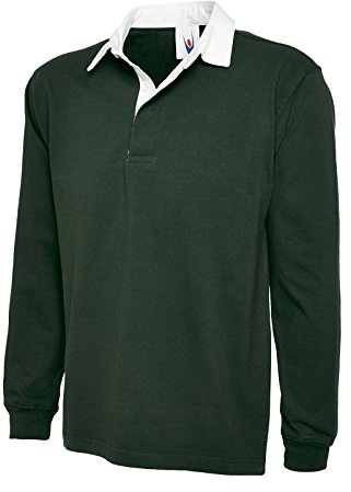 Uneek, maglietta da rugby per uomo Bottle Green Large