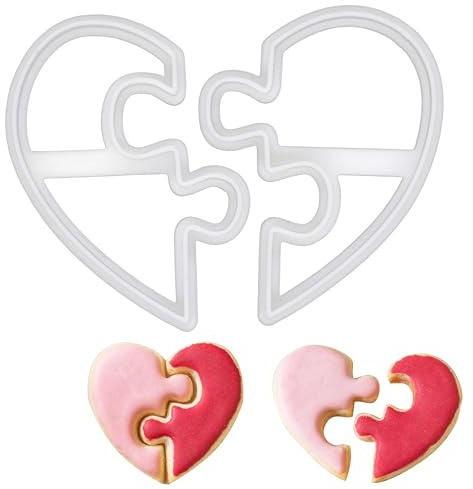 Herzpuzzle Ausstechform, 1 Teil, Bakerlogy