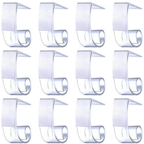 Rustark 30 clips para zócalo de mesa, clips para mesa de 4,5 a 3,5 cm, con gancho y bucle, ideales para eventos en interiores y exteriores, bodas, reuniones, fiestas, pícnics, banquetes