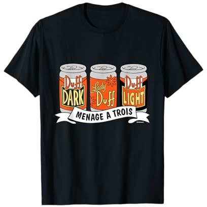 El trío de cerveza Duff de los Simpson Menage A Trois Camiseta
