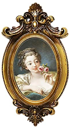 Baoblaze Vintage Bilderrahmen-Set aus Harz – Europäischer Retro-Fotorahmen für Wohnzimmer, Schlafzimmer, Wanddekoration, dekorativer Harz-Bilderrahmen, Verschiedene Größen, dekorativ und langlebig