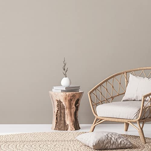 A.S. Création Einfarbige Tapete Beige Grau PVC-Frei - Natural Living 386625 - Vliestapete Uni glänzend - 10,05x0,53m Made in Germany