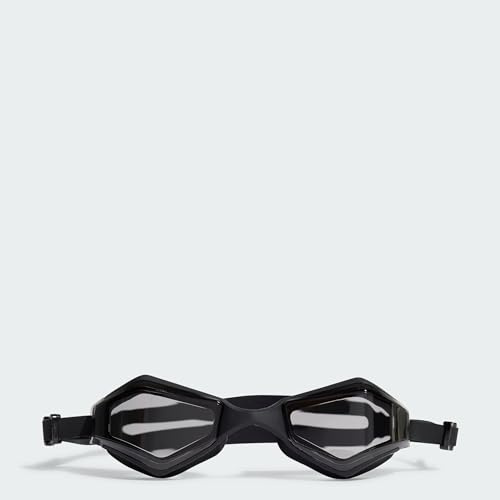 adidas Unisex Ripstream Soft Swim Goggles Safety Glasses, Black/Silver Metallic, One size