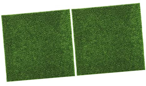 YARNOW 2pièces Gazon Artificiel Réaliste Décor Miniature pour Jardin Herbe Féerique pour Projets Intérieur Et Extérieur