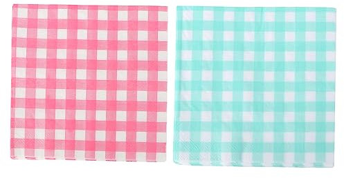 LALAFINA 80stücke Dekorative Servietten Papierserviette Gittermusterserviette Picknickserviette Partyzubehör Gittermusterserviette