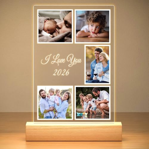 Personalised Photo Frame, Personalised Picture Frame, Customised Photo Frames, Personalised Birthday Gifts for Women Men Her Him Mum Dad Baby Kid Family Pet