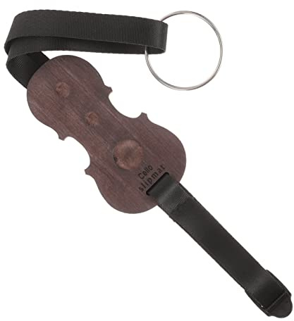 Mikinona Rutschfeste Cello Endstiftauflage aus Massivholz Dickes Material mit Verstellbarem Riemen Bodenschutz gegen Verrutschen für Cellospieler