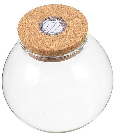 Yardwe Mikrolandschaftsflasche Aus Glas Mit Led-Beleuchtung Dekorative Glasvase Für Wohndekor Borosilikatglasflasche Mit Warmem Charme Für Wohnzimmer Schlafzimmer Und Badezimmer