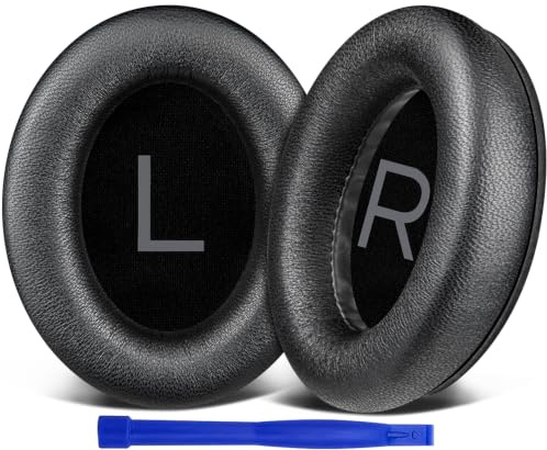 SOULWIT Lammleder Ohrpolster für Bose (QC45/QC SE/QC Wireless) – Schwarz | für (QuietComfort 45/Quiet Comfort SE/Quiet Comfort Wireless) Kopfhörer