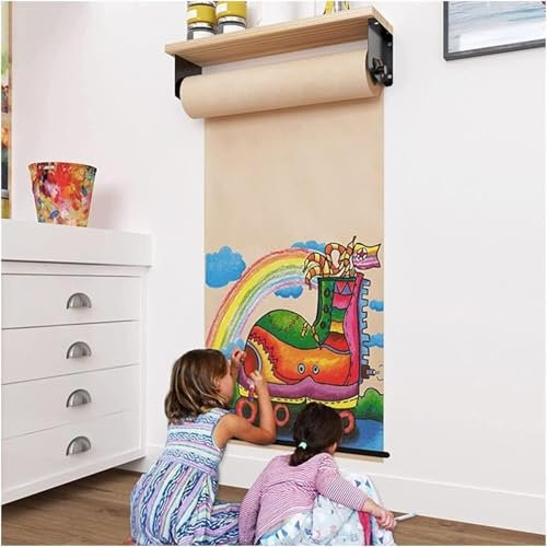 JvFbjLF Wanddekoration, Graffiti-Zeichenbrett, Papierhalter, Wandmontage, Rollenpapierhalter, Spender(100cm/39.3in Wide)