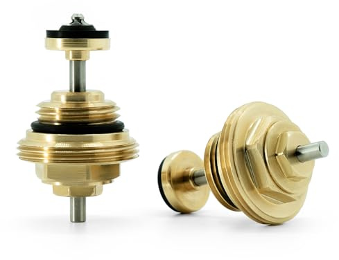 VANCOCO 10 Stk. G1/2 Ventileinsatz für Verteiler M30×1,5 mm, Fußbodenheizungskrümmer für UFH Stellantrieb,Messing Rücklaufbolzen, Krümmer Ventilkern und Heizkreisverteiler