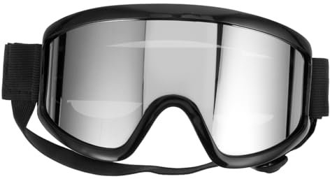 FONDOTIN Hundesonnenbrille Für Outdoor-aktivitäten Winddicht Und Augenschützend Stylisches Design Für Hunde Idealer Sonnenschutz Für Ihren Pelzigen Freund Silberfarben Komfortable