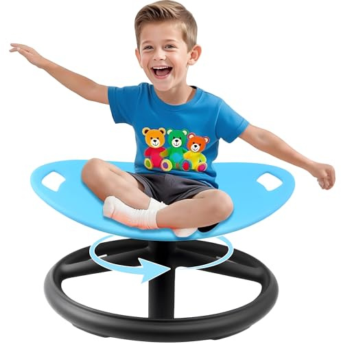 LGMCF Silla giratoria sensorial para niños, taburete giratorio de equilibrio 360° con asa de seguridad, juguete sensorial para niños con autismo y TDAH para entrenar la coordinación corporal y el