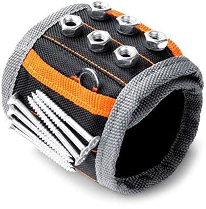 Magnetarmband mit starken Magneten zum Halten von Schrauben, Nägeln, Bohrern, Bolzen und Werkzeugen. Das Beste Unikat für Männer und Frauen.