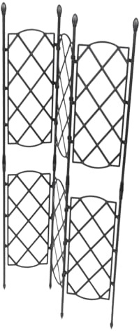 SUPVOX Support pour Plantes Grimpantes de Jardin Extérieur Treillis en Acier Revêtu Plastique 46,5-90 Cm Support Robuste pour Vigne et Rosiers Jardin Patio