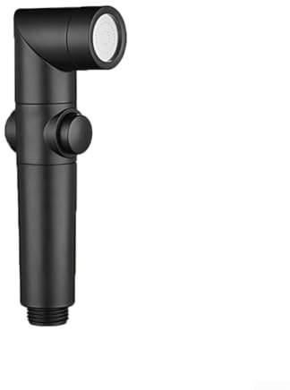 HpLive Set per bidet doccetta portatile ad alta pressione con pulsante di arresto multifunzione per WC (nero)