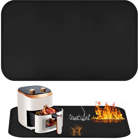 AOOTE Heat Resistant Mat for Countertop, 30 x 45CM Countertop Protector, Fireproof Silicone Mats, Waterproof, Heat Resistant Mat for Air Fryer for Air Fryer, Coffee Maker, Oven, Toaster, Microwave