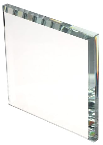 PATIKIL Klare Glas Briefbeschwerer 3.94 x 3.94 x 0.39 Zoll Klare Klar