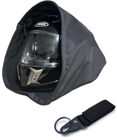 RAMGLYO Helmtasche aus atmungsaktivem Flanell 47x43 cm – Staub- & Kratzschutz, mit Kordelzug und Karabiner – Weich, ideal für Motorrad-, Fahrrad- und Skihelme, Transport & Aufbewahrung