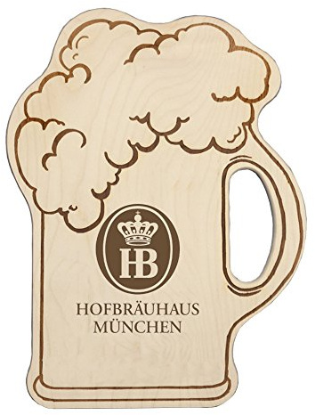 Frühstücksbrettchen aus Holz Bierkrug