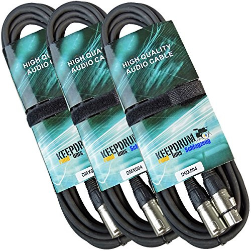 keepdrum DMX004 10m DMX-Kabel 3-pin XLR 3 Stück