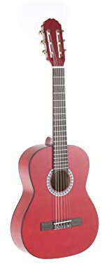 GEWA guitare de concert, guitare Basic, corps en tilleul, touche en bois de pakka, mécaniques chromées, 1/2 rouge
