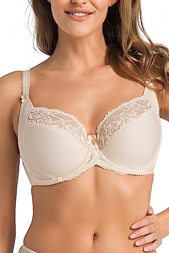 Teyli Mjuk minimizer-BH med bygel för kvinnor som ger bekvämt stöd och perfekt passform, med justerbara band och praktisk design för dagligt bruk Beige 100B