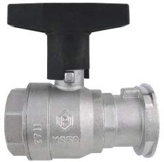 1“ Zoll ISO Pumpen - Kugelhahn mit T-Griff und Schwerkraftbremse und langem Schaft zum Isolieren zur Verwendung auf der Druckseite der Pumpe für Wasserversorgungsanlagen