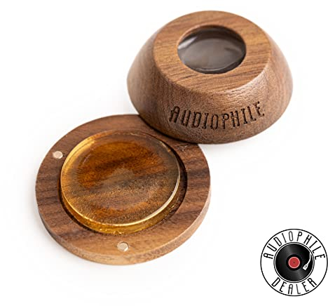 AUDIOPHILE DEALER Plattenspieler Nadelreiniger mit spezieller Gel-Formel lässt Zero Staub, umweltfreundlich handgefertigtes Holz – antistatische Plattennadel Reinigung | Schallplattenspieler-Zubehör