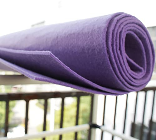 Yimihua 3mm Dicker Filz Stoff, Filzstoff Bastelfilz Farbig Filz Blätter Vliesstoff 100 x 100 cm Kinder DIY Zubehör zum Handwerk Nähen Projekte,Violett(Size:1m*2m)