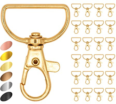 EkoDeko Schlüsselanhänger Karabiner Karabinerhaken – 25er & 50er Pack Robuste Metall-Haken für DIY-Projekte, Schlüsselketten und Taschenzubehör Makramee Zubehör