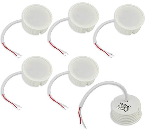6x LED Modul als GU10 Ersatz - 5W warmweiß aus Keramik super flach 230V - Leuchtmittel für Einbaustrahler Lampe Birne Leuchte Strahler